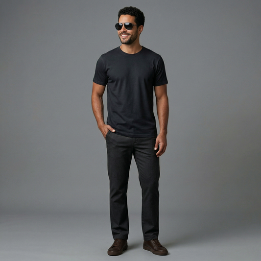 Plain Regular Fit T-Shirt (French Terry Cotton)
