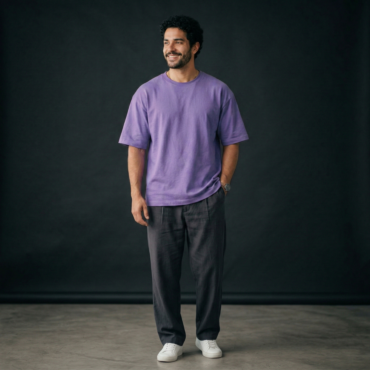 Plain Oversized T-Shirt (French Terry Cotton)