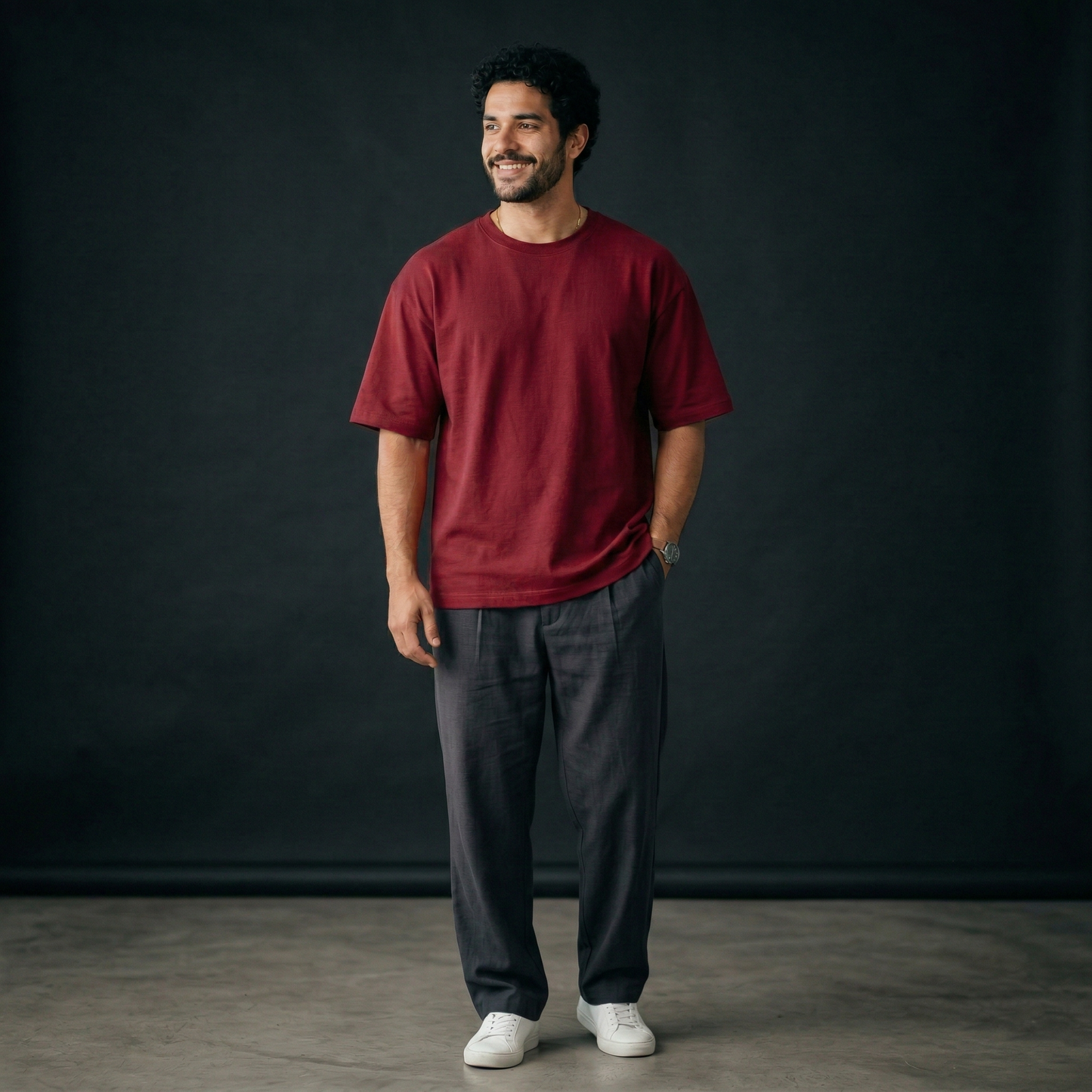 Plain Oversized T-Shirt (French Terry Cotton)