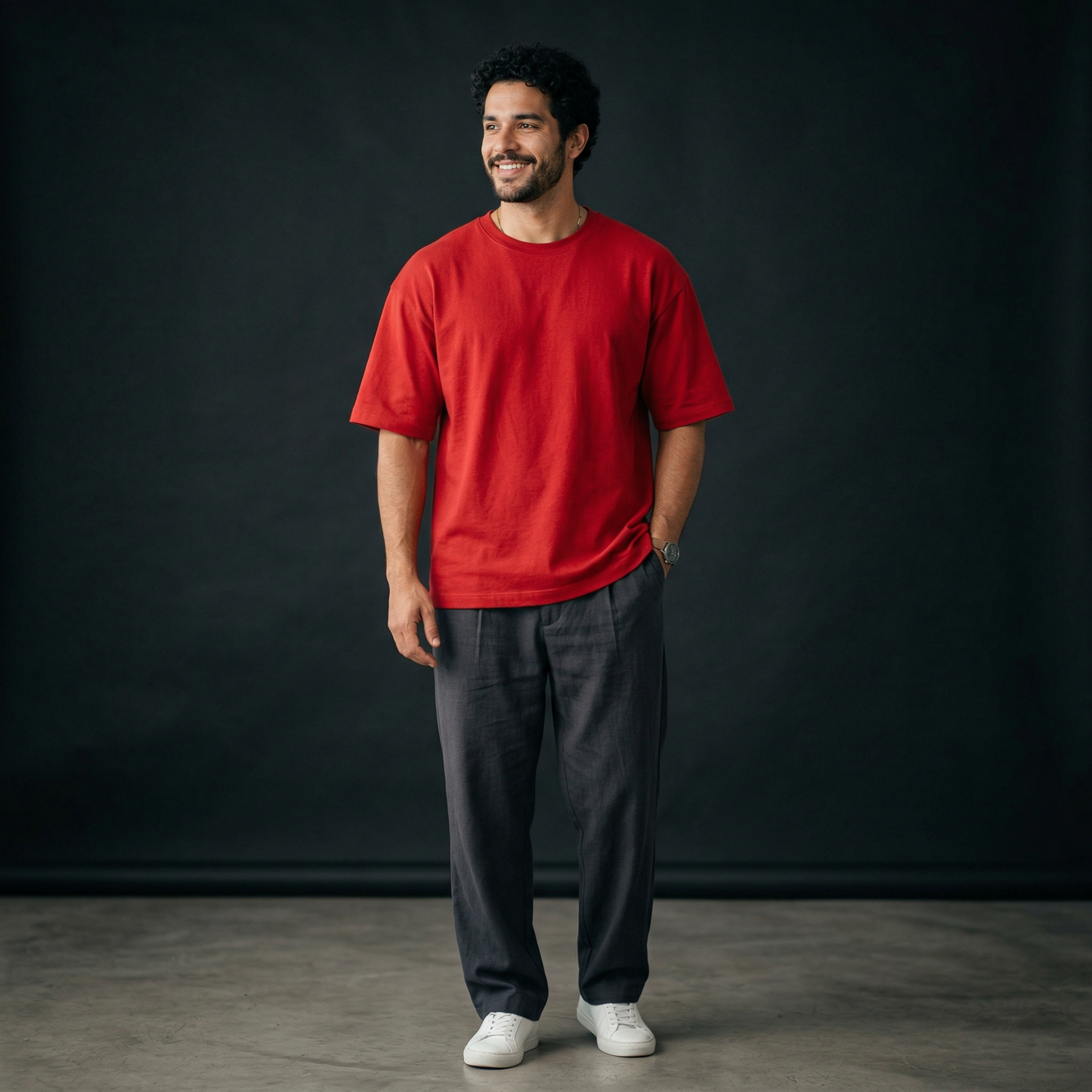Plain Oversized T-Shirt (French Terry Cotton)