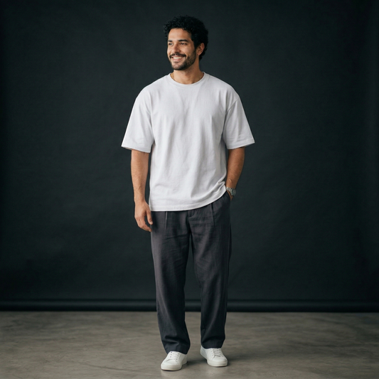 Plain Oversized T-Shirt (French Terry Cotton)