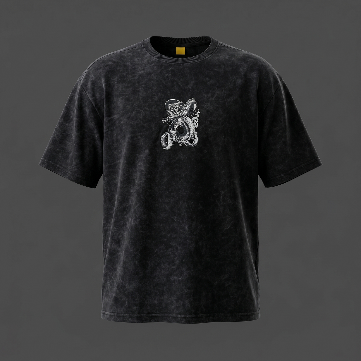 Black Acid Wash Oversized T-shirt