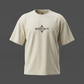 Off White Oversized T-Shirt with Serenity Chest Print